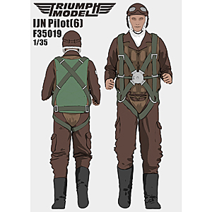 1/35 Пилот IJN (правая нога впереди, поза бега)