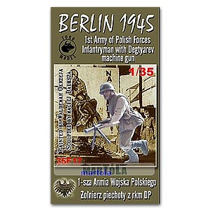 Берлин 1945 г. — 1-я армия Войска Польского — пехотинец с пулемётом Дегтярёва