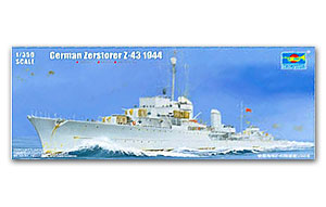 Немецкий Zerstorer Z-43, 1944 г.