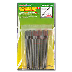 Одноразовая мини-щетка с диагональной щетиной x10