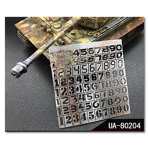 Шаблон маскировки краски Ustar 80204, номера I