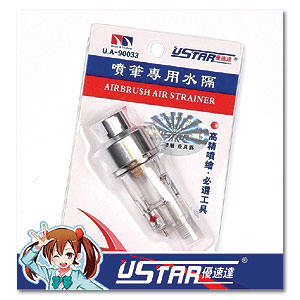 Цельнометаллический фильтр влаги/масла с регулятором давления воздуха (подключается к аэрографу)