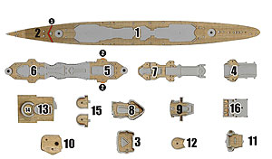 Тяжёлый крейсер ВМС Германии «Принц Ойген» (1945 г., для Trumpeter 05767) времён Второй мировой войны