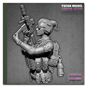 Бюст американской современной женщины-солдата