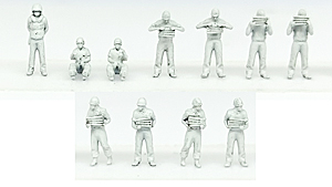 Расчет орудия «Бофор» ВМС США времен Второй мировой войны 1/350 (11 фигурок x 4 набора)