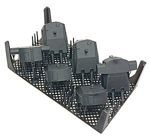 1/200 5cm Sk C/28 Guns Battleship Bismarck Bb II Stb II Turret