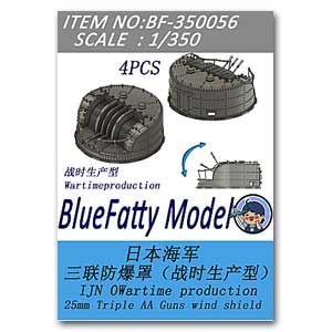 Ветрозащитный экран для 25-мм трёхствольных зенитных пушек IJN Wartime Produciton