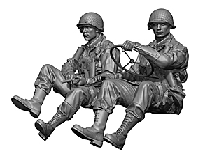 1/48 U.S. Paratrooper Willys Driver & Crew времен Второй мировой войны (требуется предзаказ: 3–4 недели)