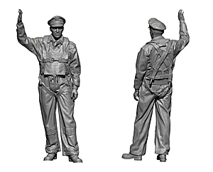 1/32 Американский пилот бомбардировщика времен Второй мировой войны на земле