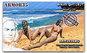 Девушка в бикини (8), смола 1/35
