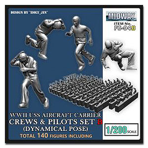 Экипажи и пилоты авианосца ВМС США 1/200 (динамическая поза) — обновленная версия