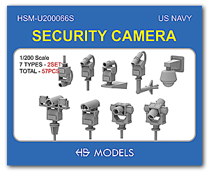 Комплект камер наблюдения USN для военных кораблей 1/200, 57 шт.