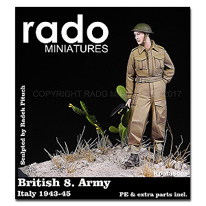 Британская 8-я армия, Италия, 1943-45, стоящий солдат