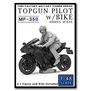 Пилот TOPGUN 1/48 со сценой езды на мотоцикле (ожидается через 3–5 недель)