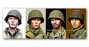 Набор голов пехотинца США №2 (1/16)