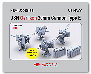 20-мм пушка USN Oerlikon Type E (12 шт.)