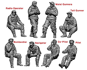 Набор экипажа B-17 1/48 (8 фигурок)