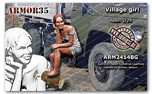 Деревенская девушка, смола 1/24