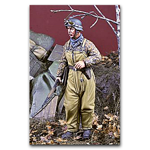 Унтер-офицер СС в штанах американского танкиста, кампфгр. Хансен