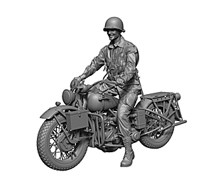 1/48 WW2 US para Ironhorse rider с мотоциклом (этот товар требует отложенного заказа: 3–4 недели)