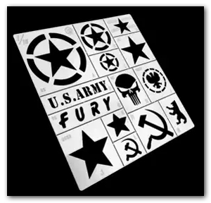 Шаблон звезды армии США/СССР 1/16 Второй мировой войны