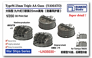 1/350 Type96 25-мм трёхствольные зенитные пушки (YAMATO)