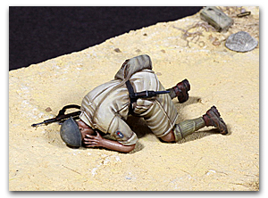 Раненый итальянец Гвастатори в Северной Африке.